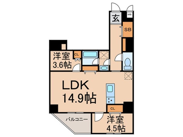 THE　PALMS錦糸町の物件間取画像